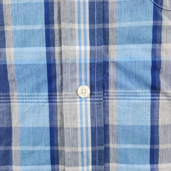 Brooks Brothers XXL Madison Blue Plaid Long Sleeve Button Up Non-iron All Cotton - Picture 12 of 16